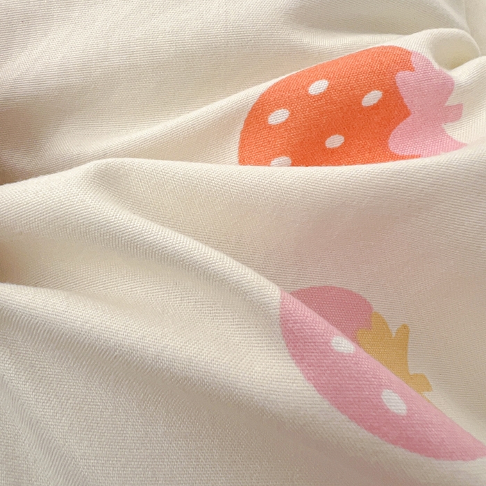 91家纺网 家纺一手货源 找家纺 艺菲阁家纺 2026新款水洗棉保暖亲肤床垫 彩色草莓