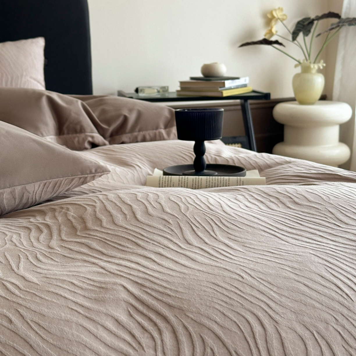 91家纺网 家纺一手货源 找家纺 宜代光年 2026新款厚织全棉大提花系列单被套 画谷