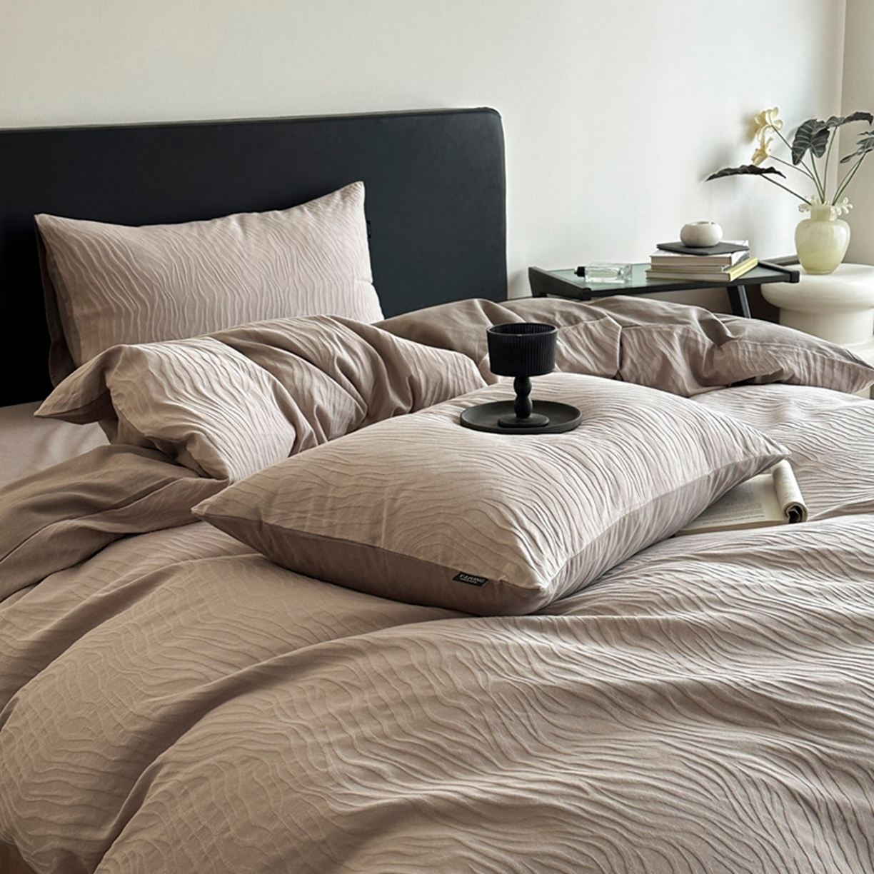 91家纺网 家纺一手货源 找家纺 宜代光年 2026新款厚织全棉大提花系列单被套 画谷