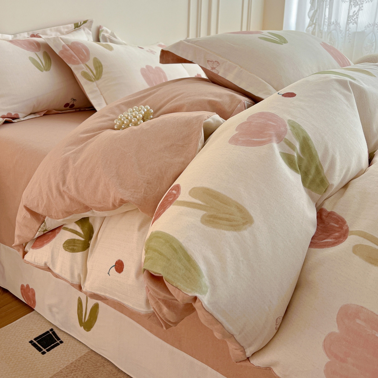 91家纺网 家纺一手货源 找家纺 （总）朵希曼 2026新款全棉云感生态磨毛数码印花系列四件套