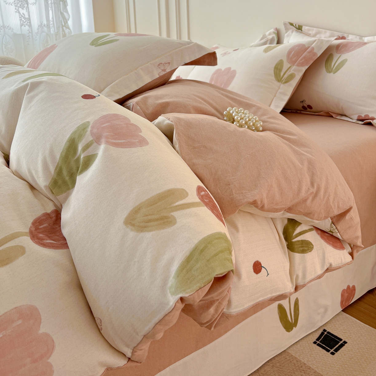 91家纺网 家纺一手货源 找家纺 （总）朵希曼 2026新款全棉云感生态磨毛数码印花系列四件套