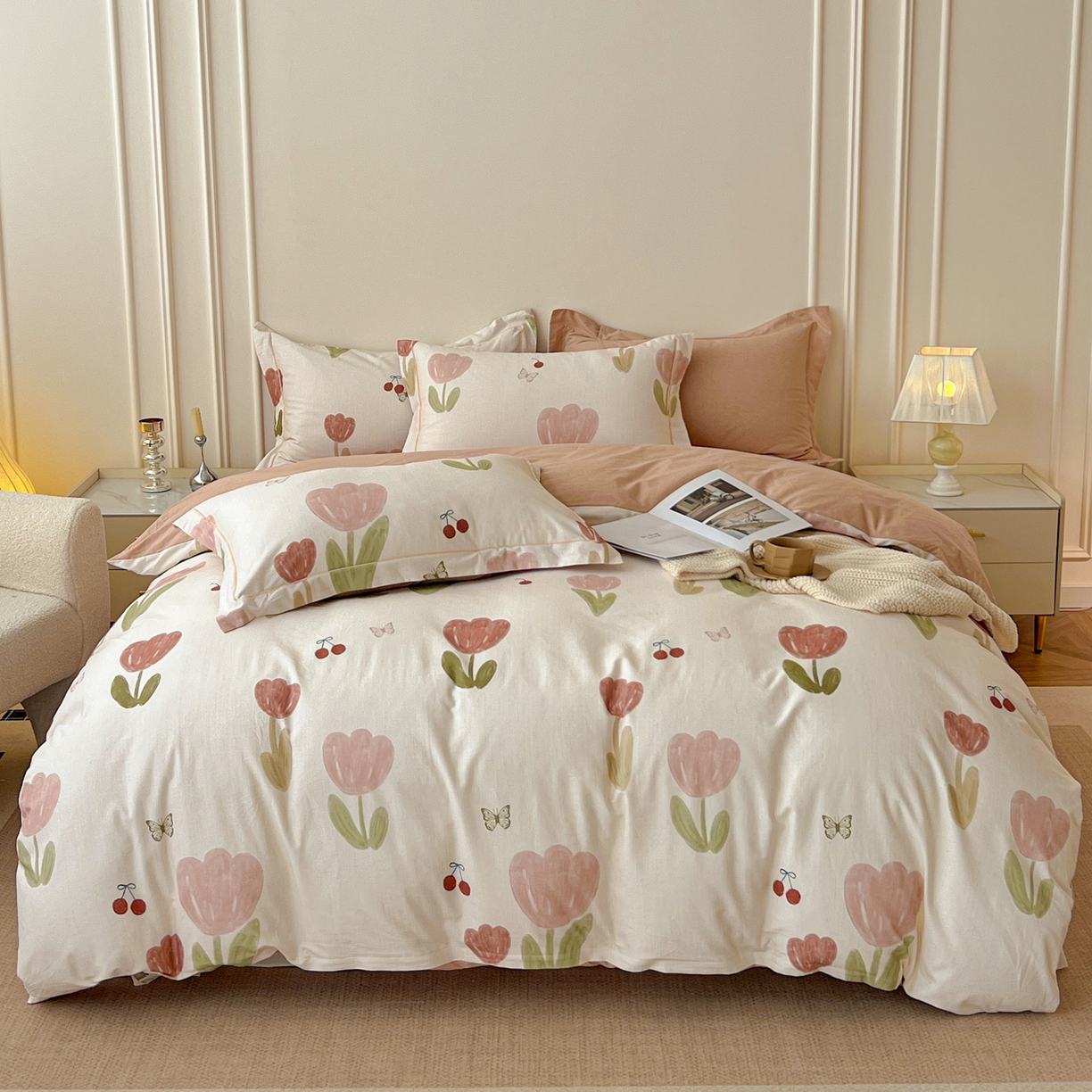 91家纺网 家纺一手货源 找家纺 （总）朵希曼 2026新款全棉云感生态磨毛数码印花系列四件套