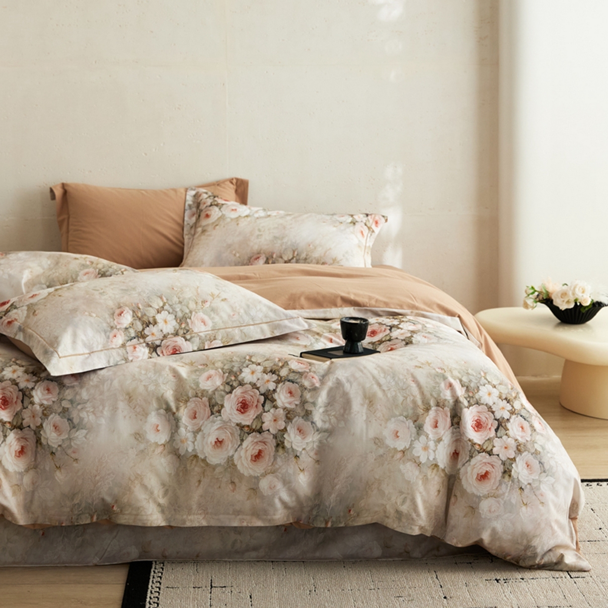 91家纺网 家纺一手货源 找家纺 朵希曼 2026新款全棉生态磨毛数码印花系列四件套 满堂香