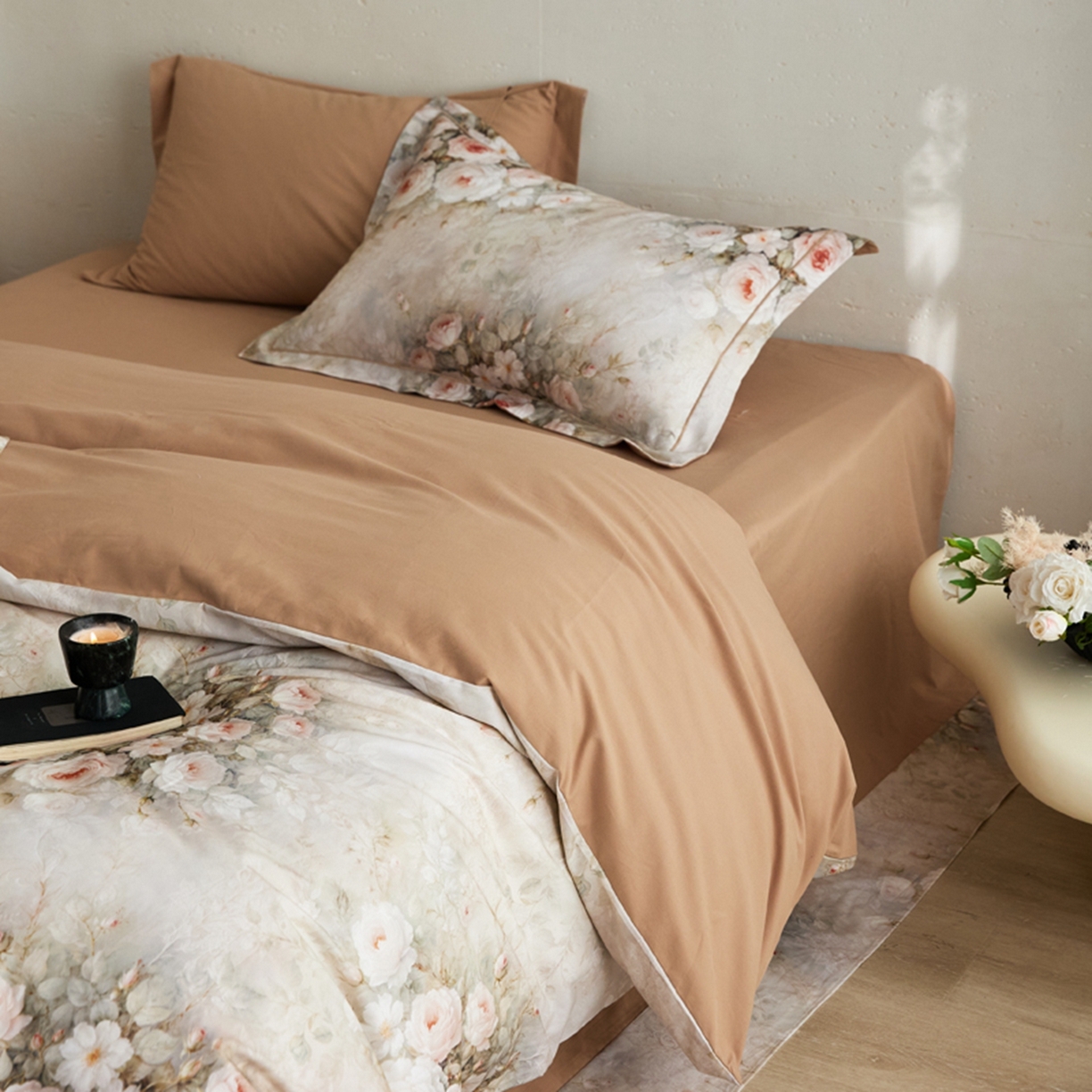 91家纺网 家纺一手货源 找家纺 朵希曼 2026新款全棉生态磨毛数码印花系列四件套 满堂香