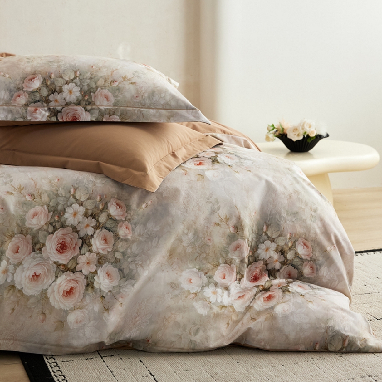 91家纺网 家纺一手货源 找家纺 朵希曼 2026新款全棉生态磨毛数码印花系列四件套 满堂香