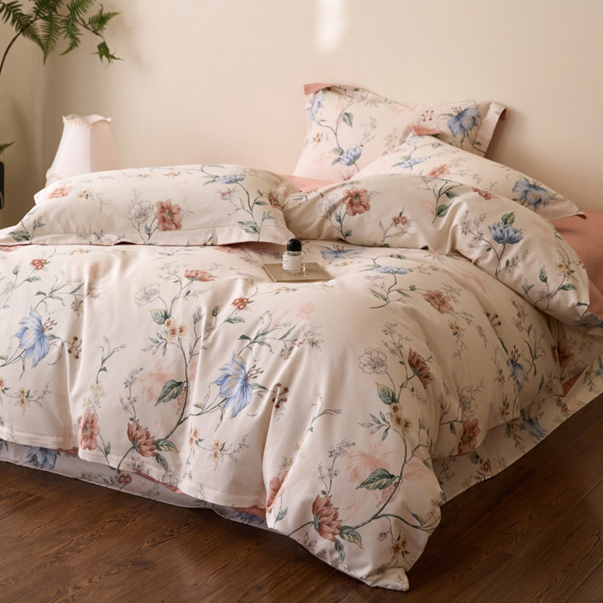 91家纺网 家纺一手货源 找家纺 朵希曼 2026新款全棉生态磨毛数码印花系列四件套 舒雅