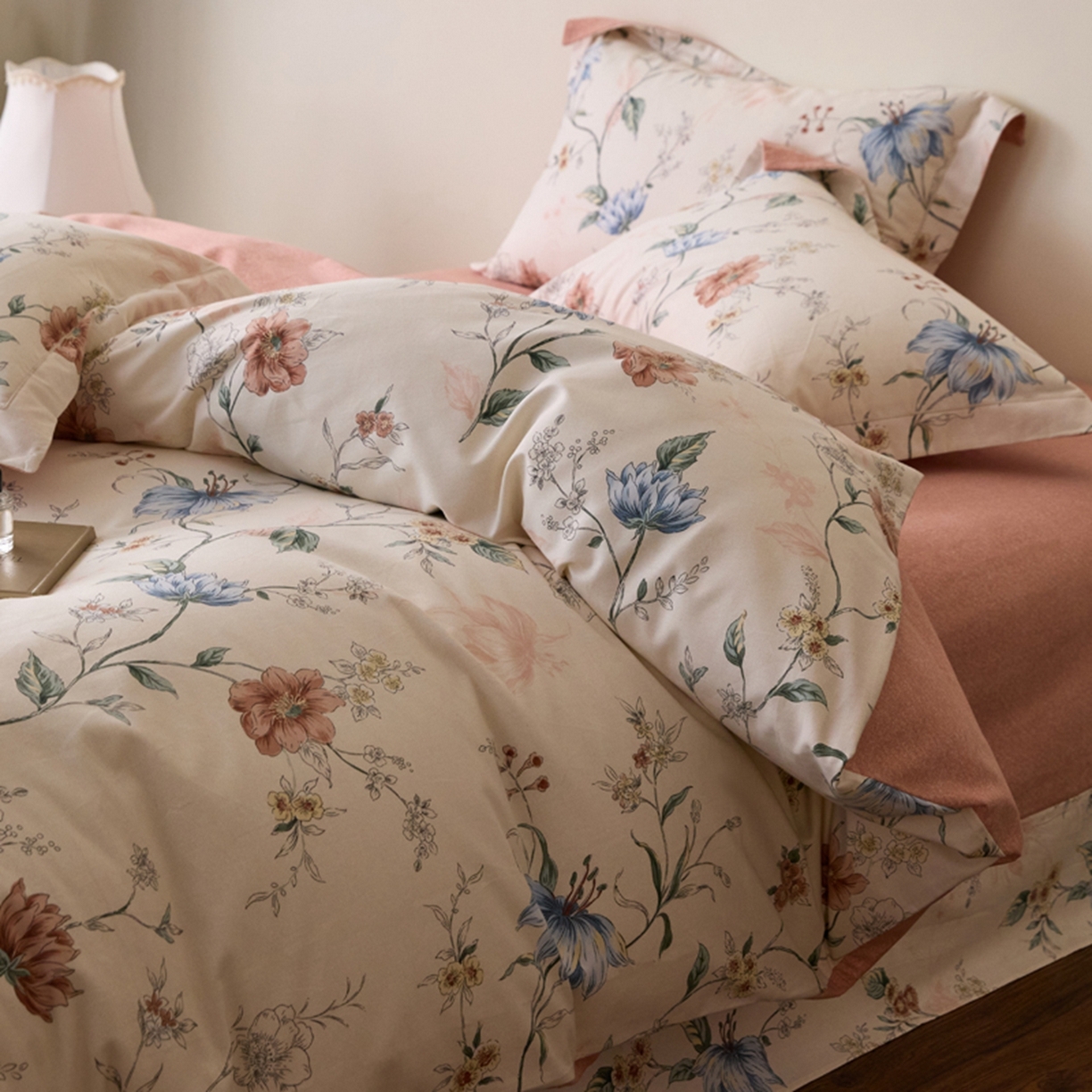 91家纺网 家纺一手货源 找家纺 朵希曼 2026新款全棉生态磨毛数码印花系列四件套 舒雅