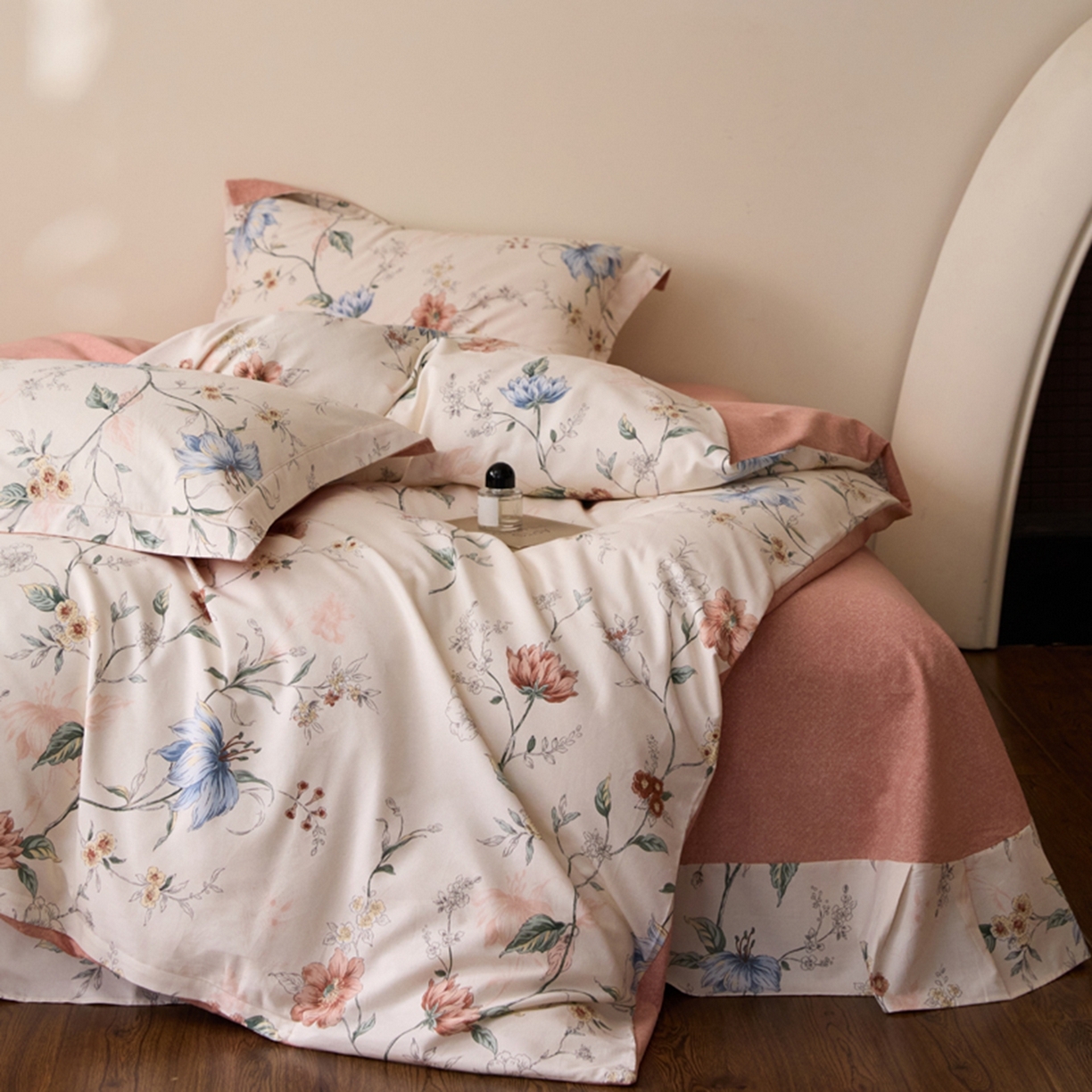 91家纺网 家纺一手货源 找家纺 朵希曼 2026新款全棉生态磨毛数码印花系列四件套 舒雅