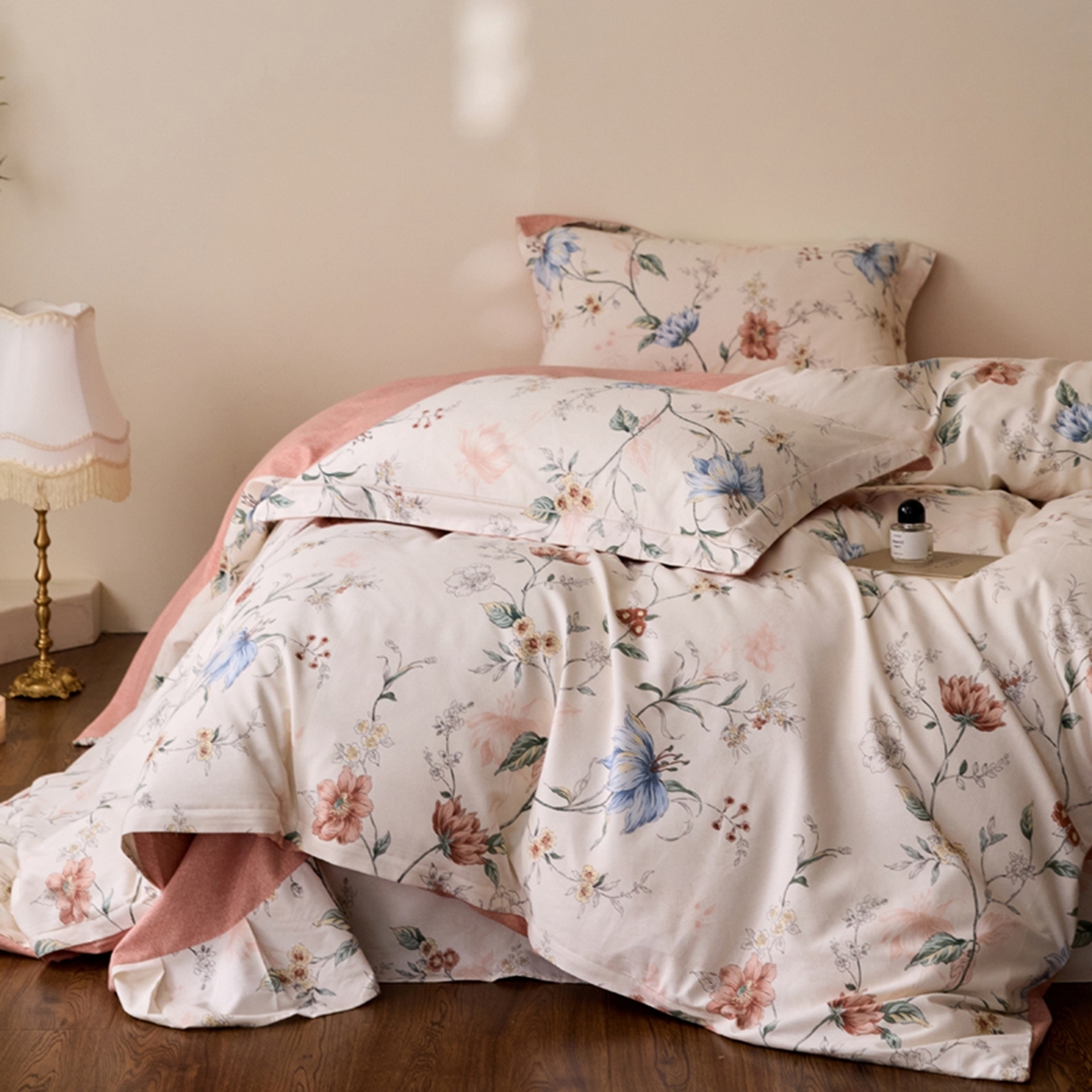 91家纺网 家纺一手货源 找家纺 朵希曼 2026新款全棉生态磨毛数码印花系列四件套 舒雅