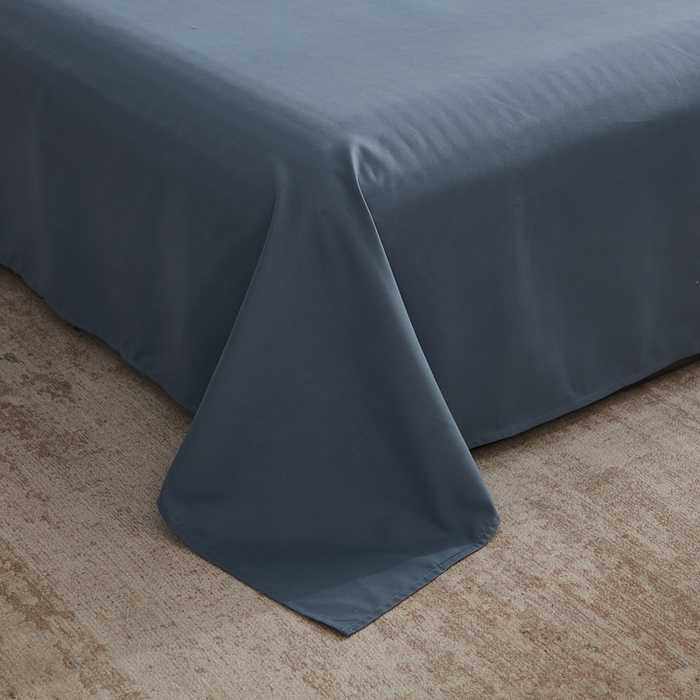 91家纺网 家纺一手货源 找家纺 啊雅家居 2026新款ins简约纯色磨毛系列单床单 浅蓝灰