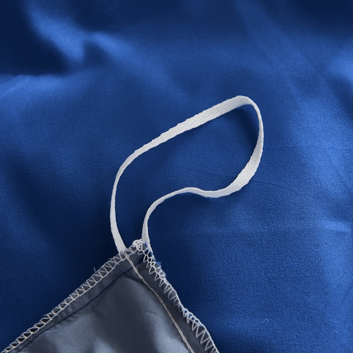 91家纺网 家纺一手货源 找家纺 啊雅家居 2026新款ins简约纯色磨毛被套可订制logo 克莱因蓝加浅蓝灰