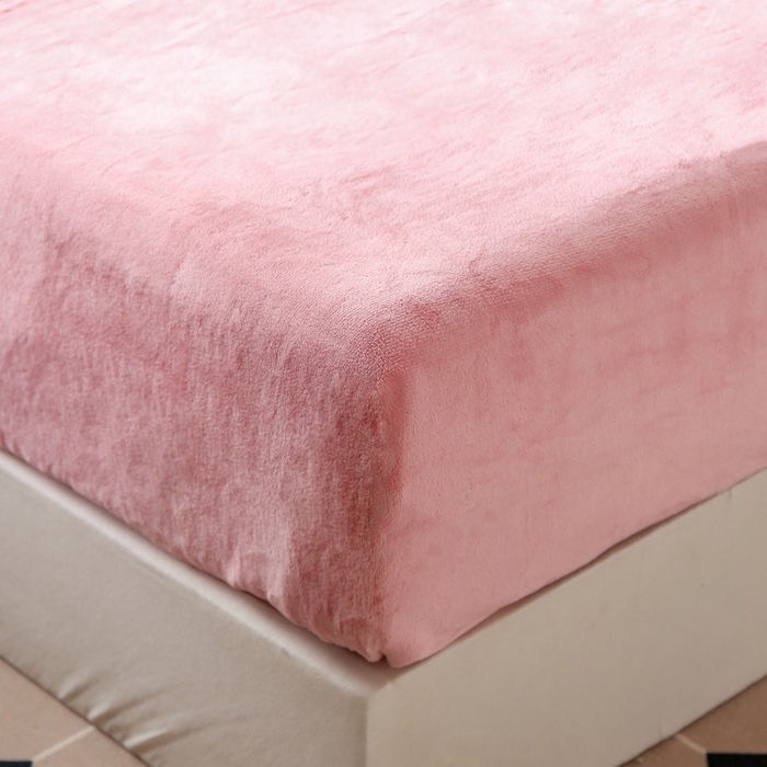 91家纺网 家纺一手货源 找家纺 啊雅家居 2026新款阳离子提花牛奶绒三件套四件套 暖提粉