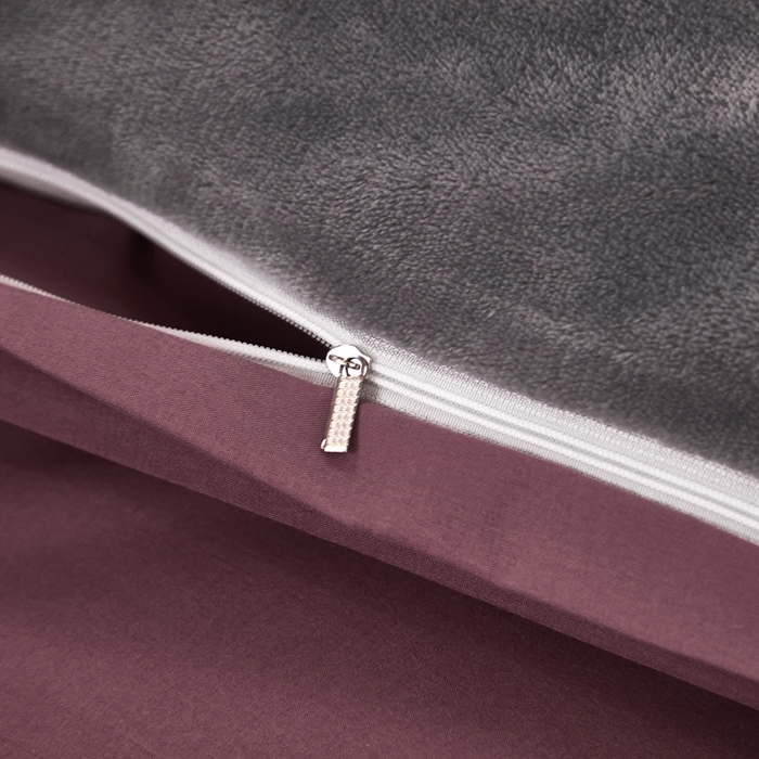 91家纺网 家纺一手货源 找家纺 啊雅家居 2026新款水洗棉加绒单面绒被套 暖酱加牛奶绒