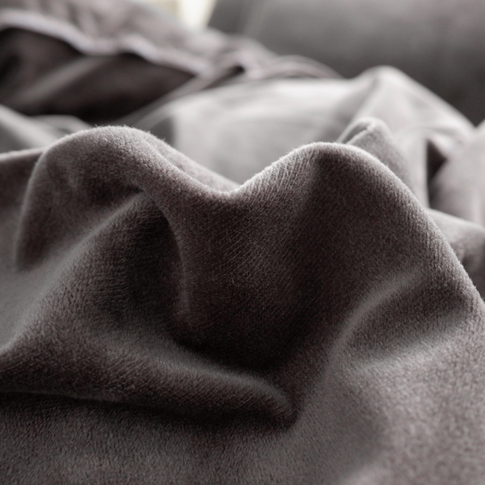 91家纺网 家纺一手货源 找家纺 啊雅家居 2026新款贝壳边宝宝绒四件套 贝壳黑灰