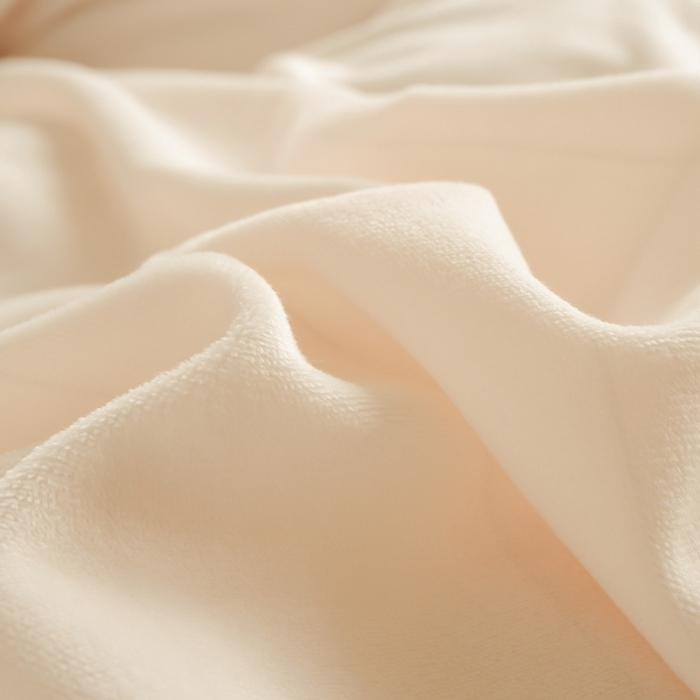 91家纺网 家纺一手货源 找家纺 啊雅家居 2026新款贝壳边宝宝绒四件套 贝壳乳白