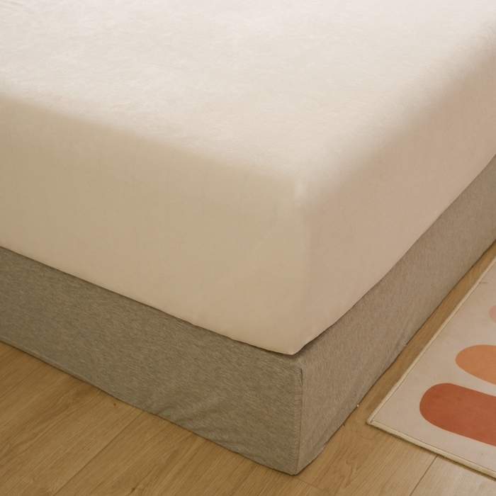 91家纺网 家纺一手货源 找家纺 啊雅家居 2026新款贝壳边宝宝绒四件套 贝壳乳白