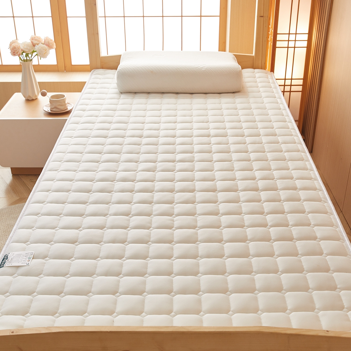 91家纺网 家纺一手货源 找家纺 （总）月茶家纺 2026新款学生款立体面包格床垫