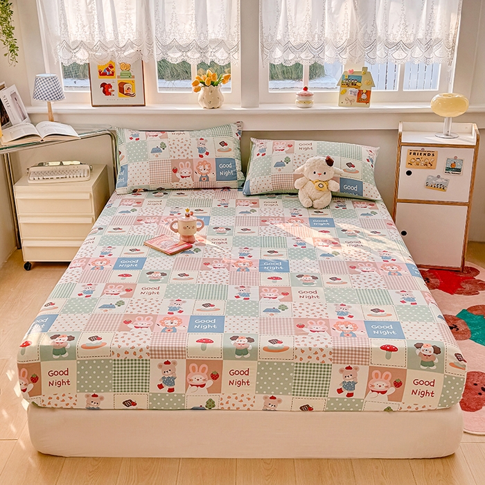 91家纺网 家纺一手货源 找家纺 缦彩 2026新款全棉纯棉印花床笠单品床笠床笠单件 宠岛乐园