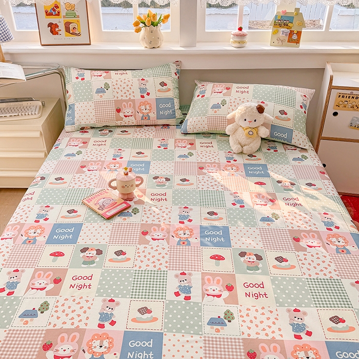 91家纺网 家纺一手货源 找家纺 缦彩 2026新款全棉纯棉印花床笠单品床笠床笠单件 宠岛乐园