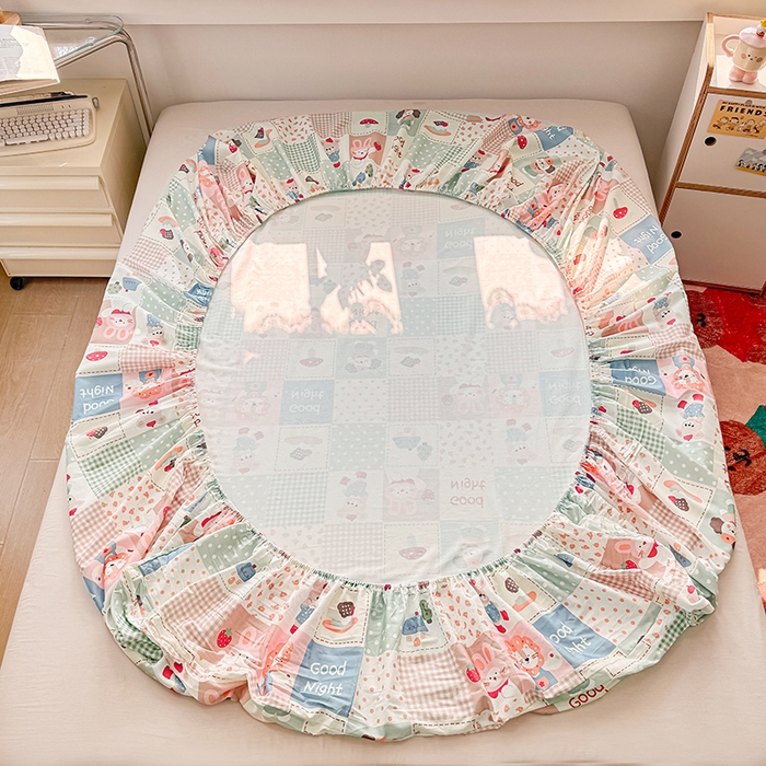 91家纺网 家纺一手货源 找家纺 缦彩 2026新款全棉纯棉印花床笠单品床笠床笠单件 宠岛乐园