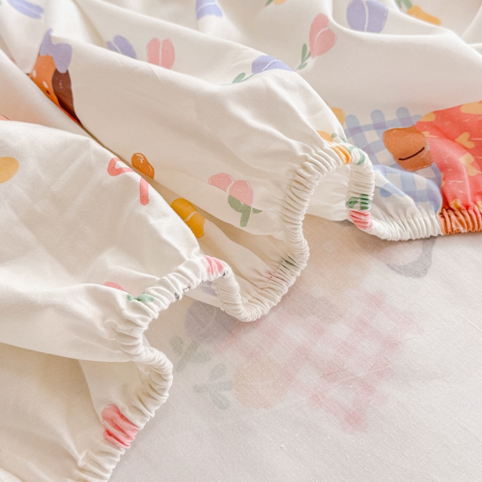 91家纺网 家纺一手货源 找家纺 缦彩 2026新款全棉纯棉印花床笠单品床笠床笠单件 莱德-粉