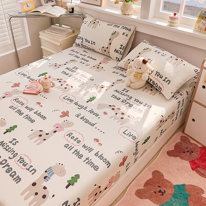 91家纺网 家纺一手货源 找家纺 缦彩 2026新款全棉纯棉印花床笠单品床笠床笠单件 梦想家园