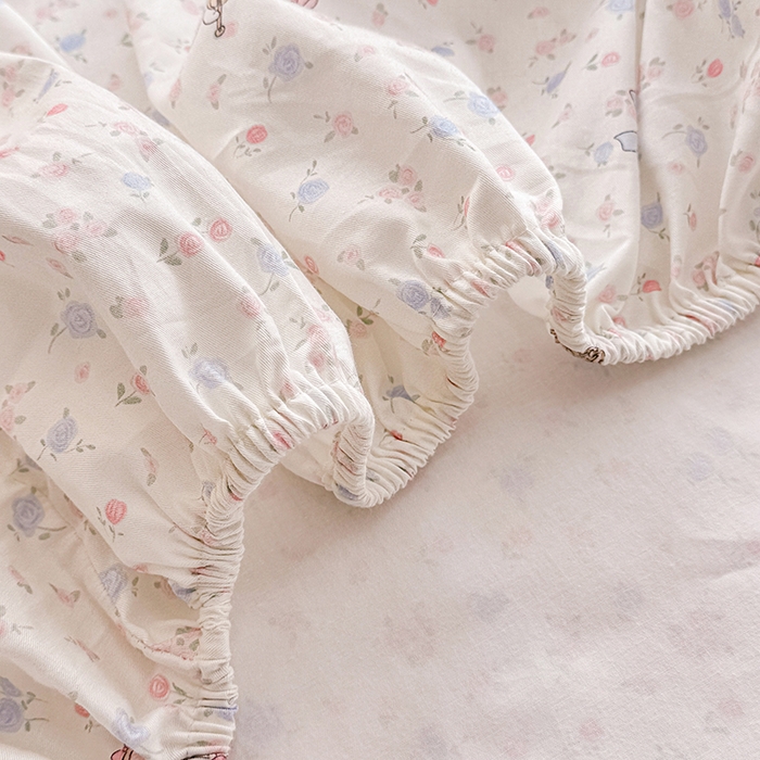 91家纺网 家纺一手货源 找家纺 缦彩 2026新款全棉纯棉印花床笠单品床笠床笠单件 提琴猫