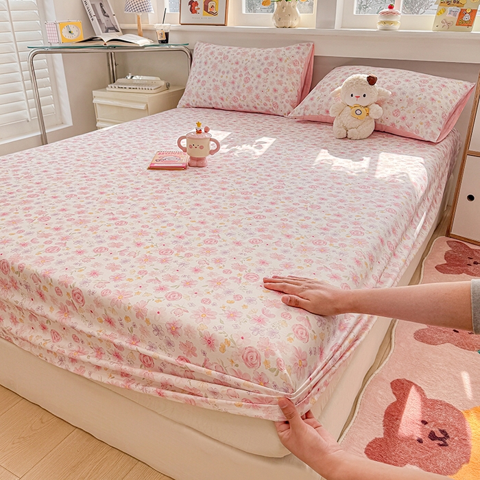 缦彩 2026新款全棉纯棉印花床笠单品床笠床笠单件 春光里