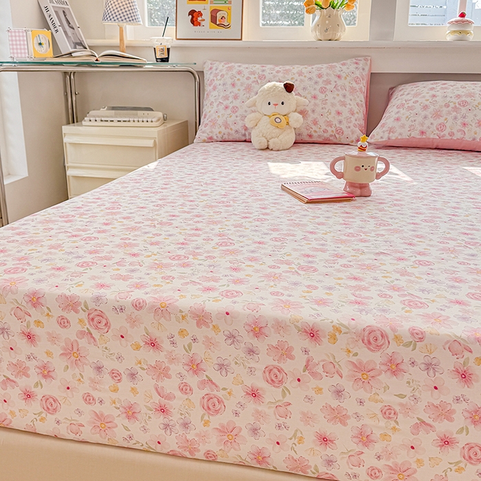 91家纺网 家纺一手货源 找家纺 缦彩 2026新款全棉纯棉印花床笠单品床笠床笠单件 春光里