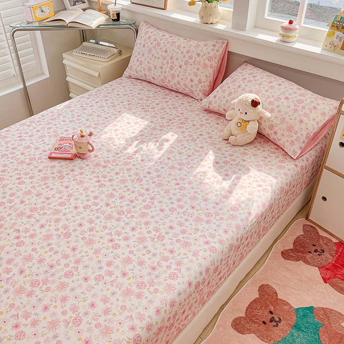 91家纺网 家纺一手货源 找家纺 缦彩 2026新款全棉纯棉印花床笠单品床笠床笠单件 春光里