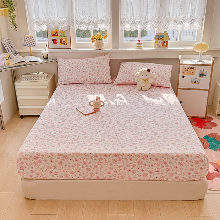 91家纺网 家纺一手货源 找家纺 缦彩 2026新款全棉纯棉印花床笠单品床笠床笠单件 春光里