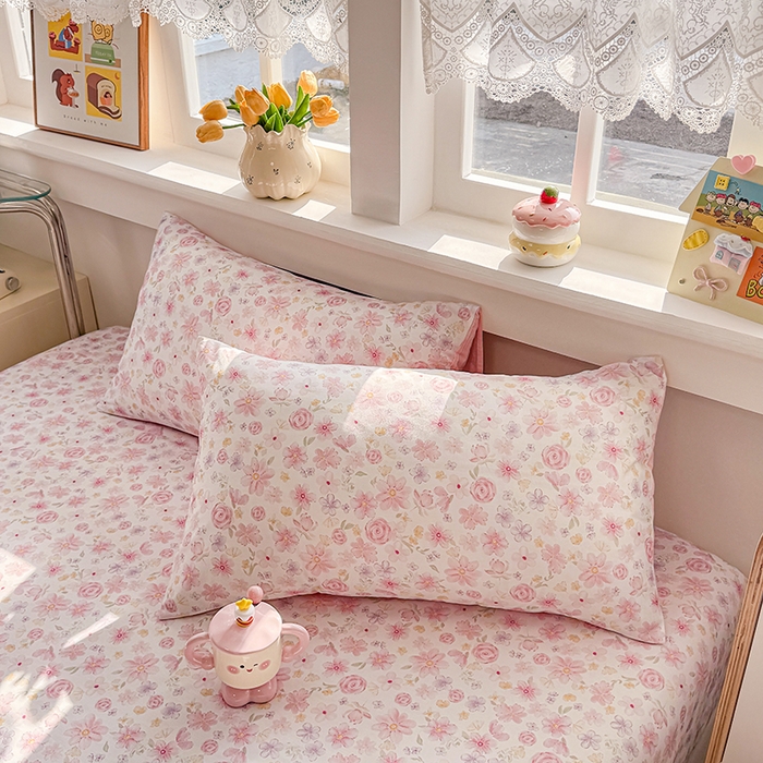 91家纺网 家纺一手货源 找家纺 缦彩 2026新款全棉纯棉印花床笠单品床笠床笠单件 春光里