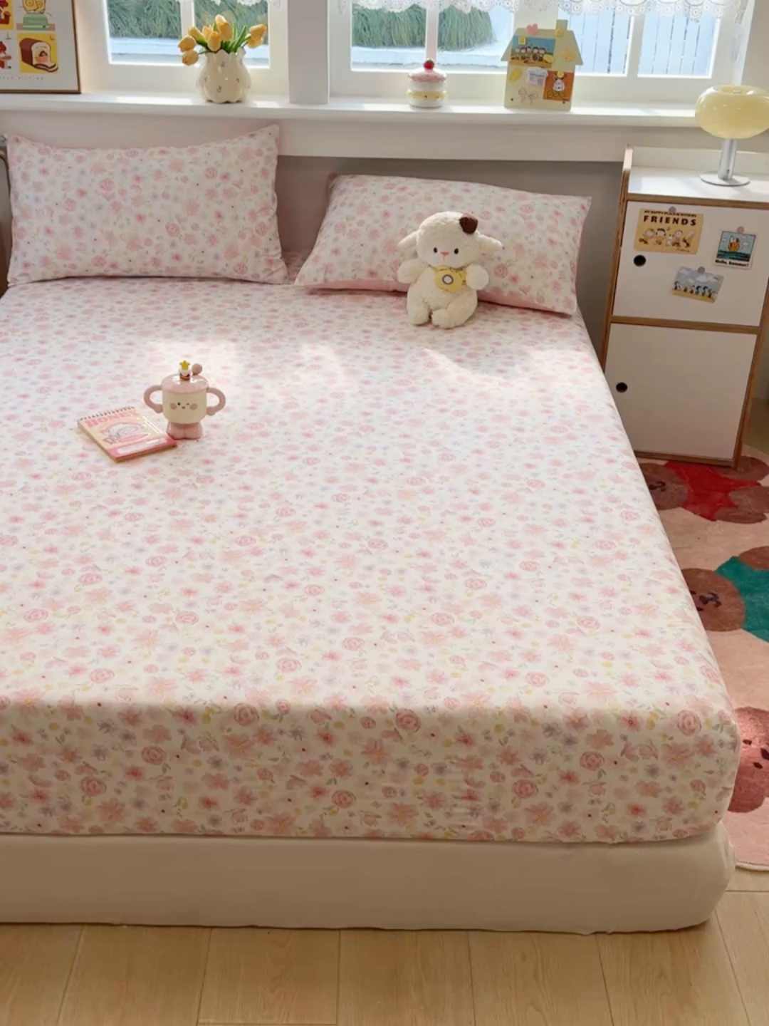 91家纺网 家纺一手货源 找家纺 缦彩 2026新款全棉纯棉印花床笠单品床笠床笠单件 春光里