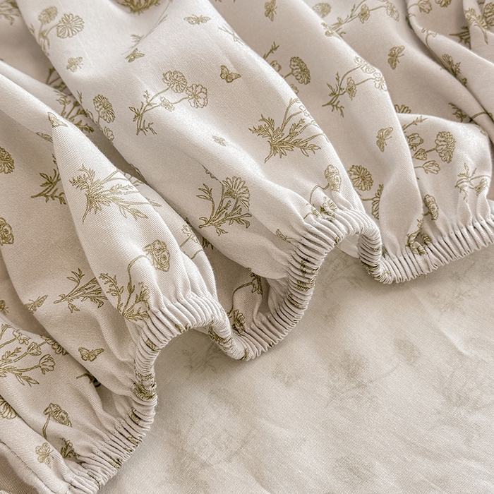 91家纺网 家纺一手货源 找家纺 缦彩 2026新款全棉纯棉印花床笠单品床笠床笠单件 香菊-绿