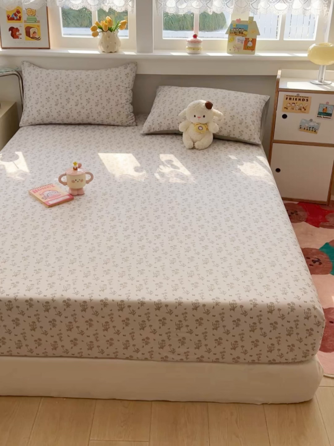 91家纺网 家纺一手货源 找家纺 缦彩 2026新款全棉纯棉印花床笠单品床笠床笠单件 香菊-绿