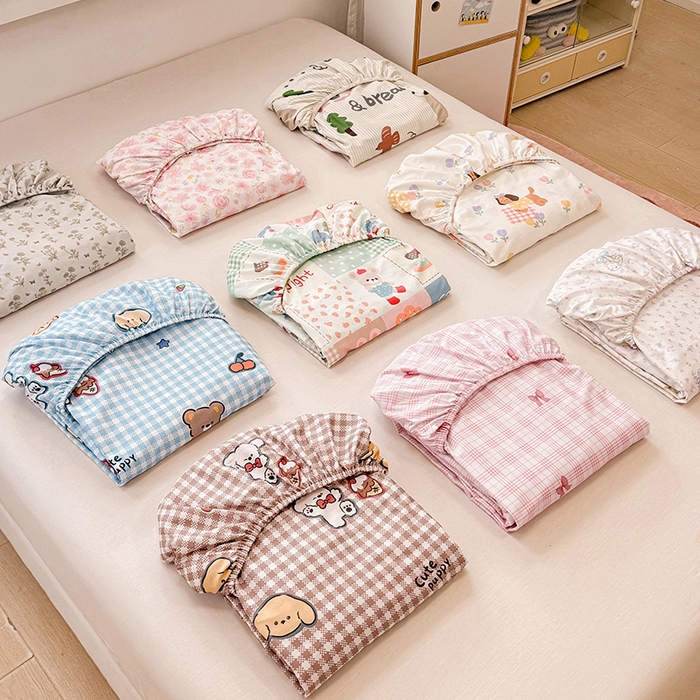 91家纺网 家纺一手货源 找家纺 缦彩 2026新款全棉纯棉印花床笠单品床笠床笠单件 组合图仅做展示不可下单