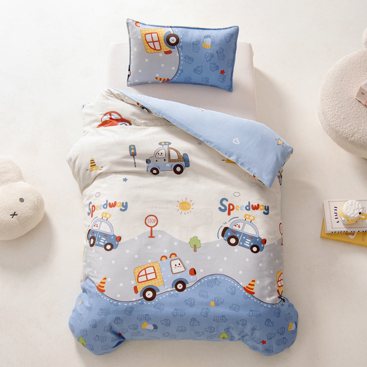 91家纺网 家纺一手货源 找家纺 （总）鱼宝 2026新款全棉纯棉幼儿园套件-星愿系列