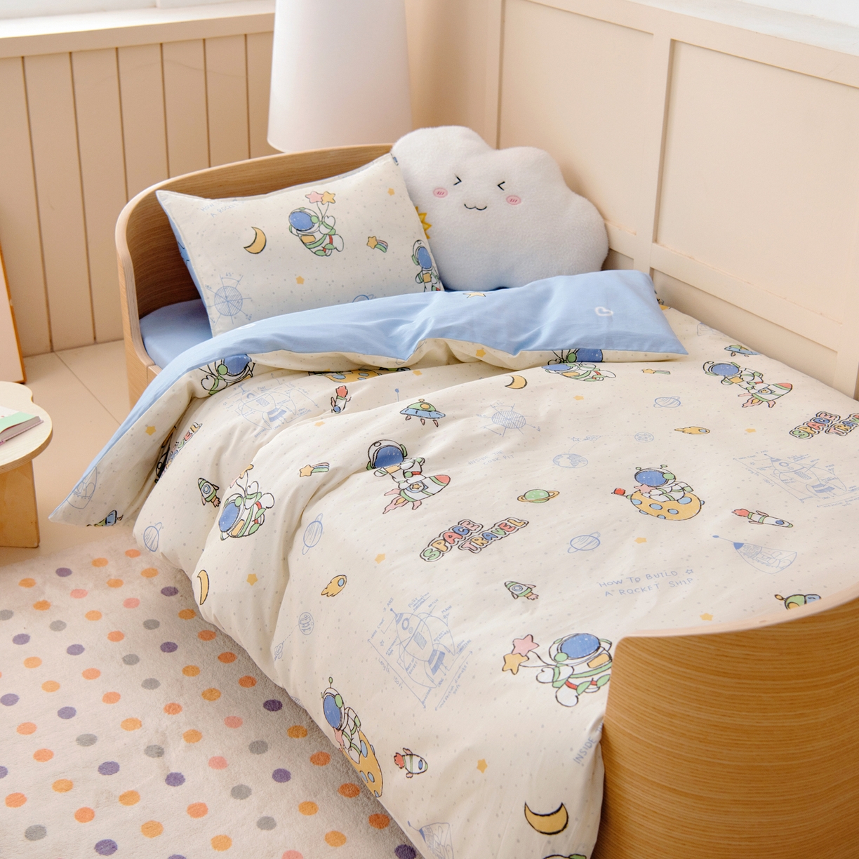 91家纺网 家纺一手货源 找家纺 鱼宝 2026新款全棉纯棉幼儿园套件-星愿系列 奇妙宇宙