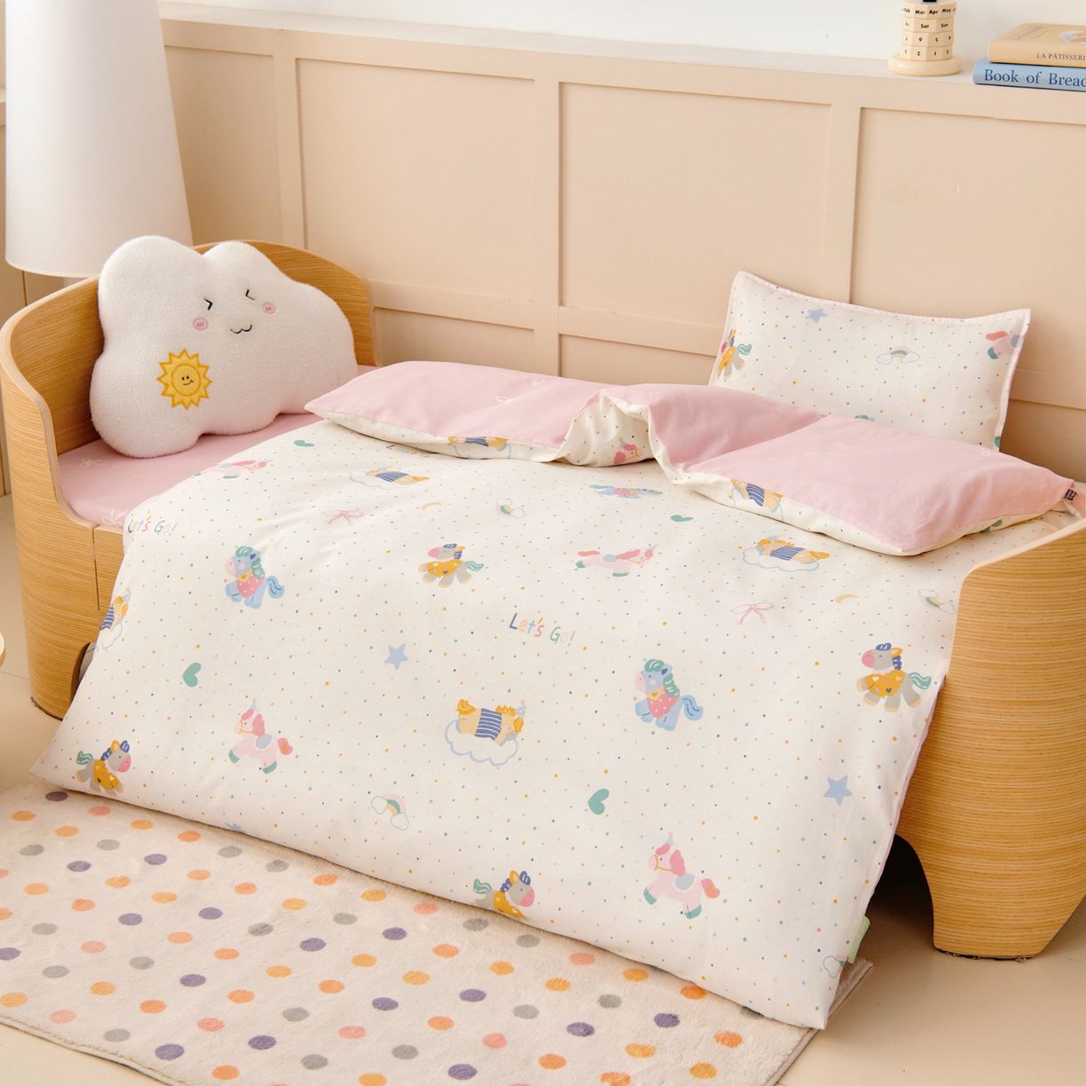 91家纺网 家纺一手货源 找家纺 鱼宝 2026新款全棉纯棉幼儿园套件-星愿系列 旋转木马