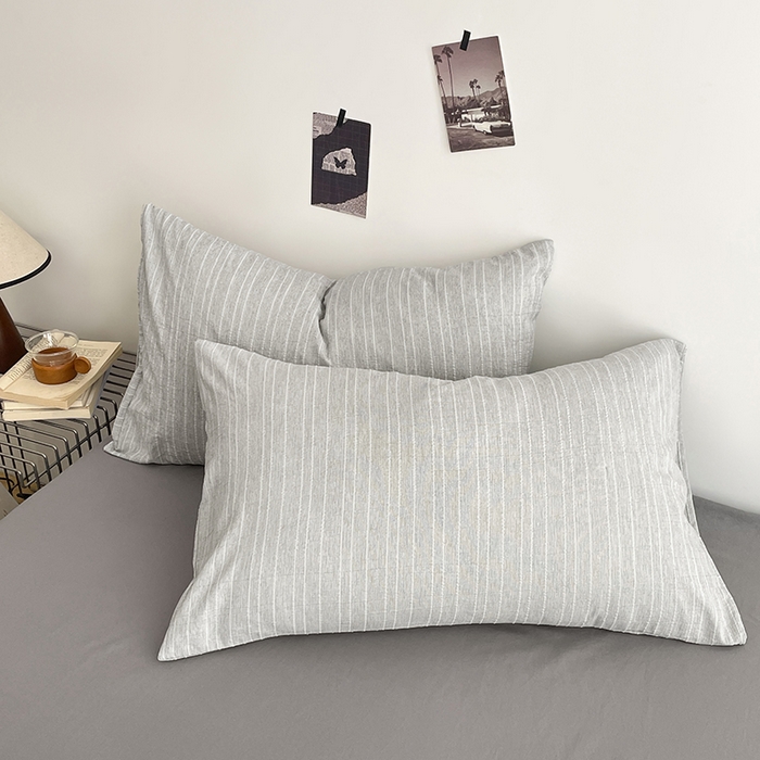 91家纺网 家纺一手货源 找家纺 优承佳生活馆 2026新款高克重无印风阳离子提花工艺三件套四件套单被套系列 （提供买家秀） 阳离子-冰川雾灰