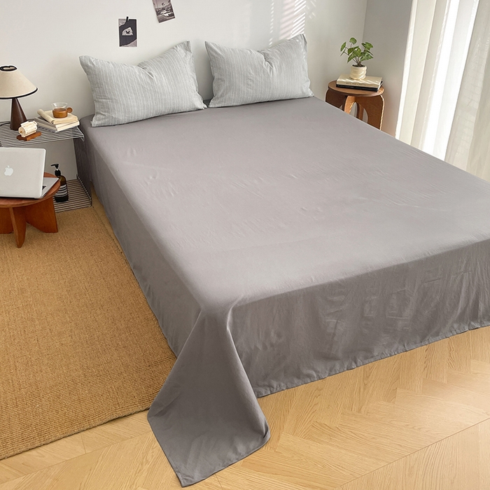 91家纺网 家纺一手货源 找家纺 优承佳生活馆 2026新款高克重无印风阳离子提花工艺三件套四件套单被套系列 （提供买家秀） 阳离子-冰川雾灰