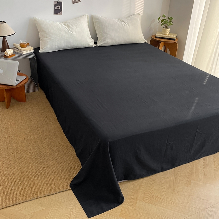 91家纺网 家纺一手货源 找家纺 优承佳生活馆 2026新款高克重无印风阳离子提花工艺三件套四件套单被套系列 （提供买家秀） 阳离子-奶油白+暗夜黑