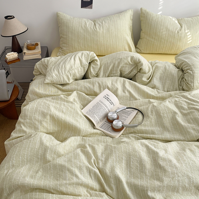 91家纺网 家纺一手货源 找家纺 优承佳生活馆 2026新款高克重无印风阳离子提花工艺三件套四件套单被套系列 （提供买家秀） 阳离子-浅茶色