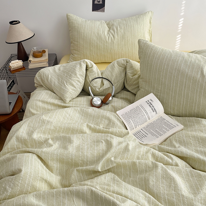 91家纺网 家纺一手货源 找家纺 优承佳生活馆 2026新款高克重无印风阳离子提花工艺三件套四件套单被套系列 （提供买家秀） 阳离子-浅茶色