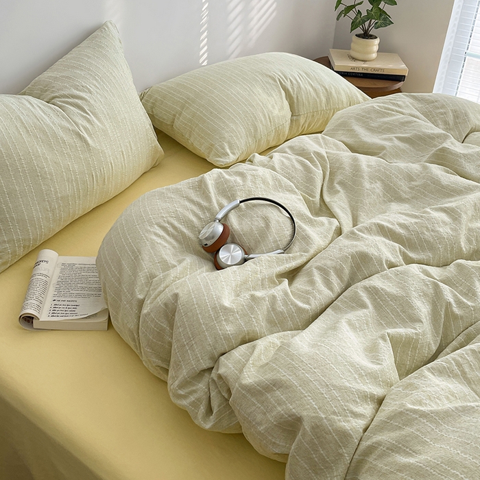 91家纺网 家纺一手货源 找家纺 优承佳生活馆 2026新款高克重无印风阳离子提花工艺三件套四件套单被套系列 （提供买家秀） 阳离子-浅茶色