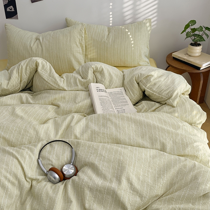 91家纺网 家纺一手货源 找家纺 优承佳生活馆 2026新款高克重无印风阳离子提花工艺三件套四件套单被套系列 （提供买家秀） 阳离子-浅茶色