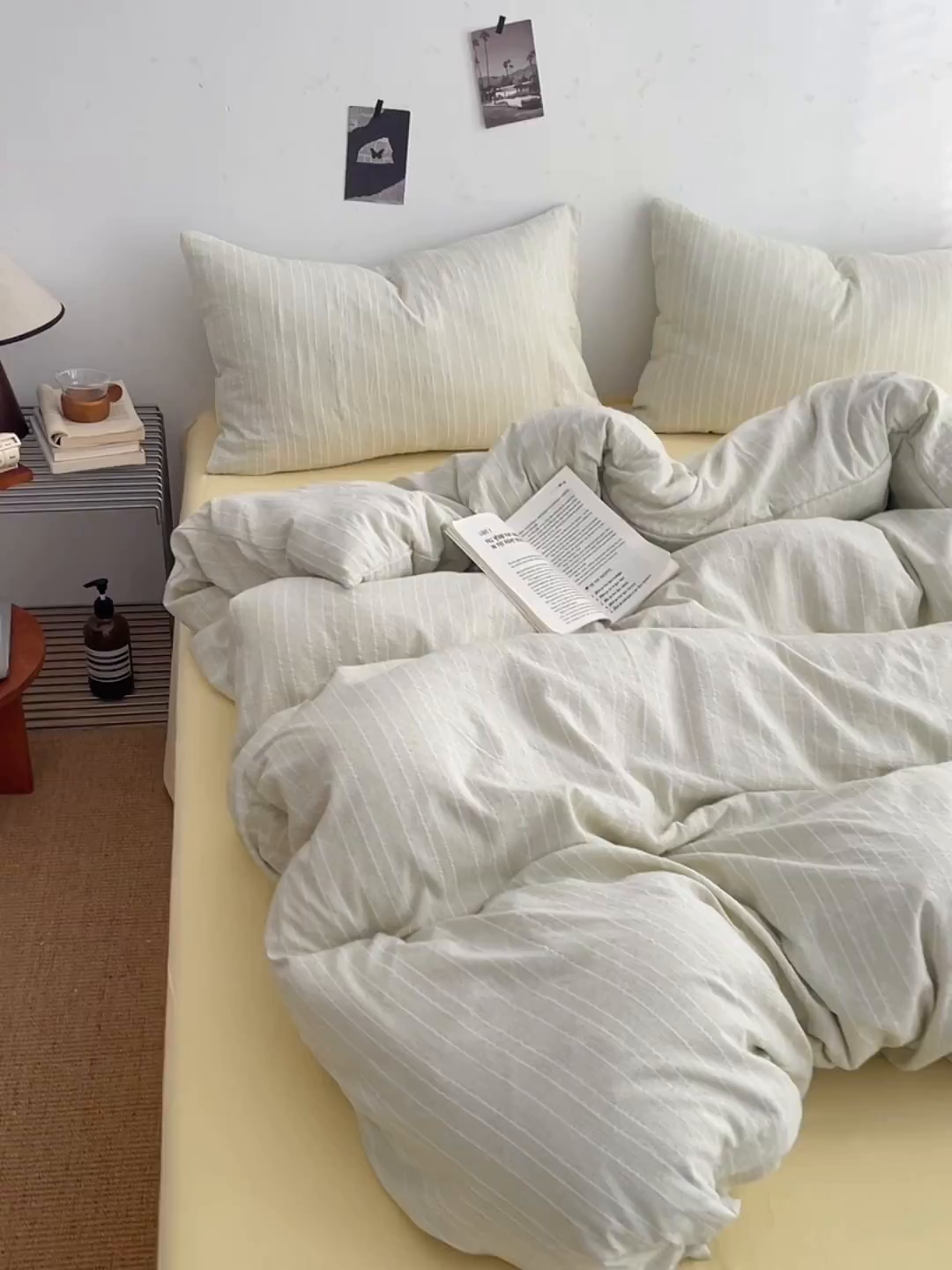 91家纺网 家纺一手货源 找家纺 优承佳生活馆 2026新款高克重无印风阳离子提花工艺三件套四件套单被套系列 （提供买家秀） 阳离子-浅茶色