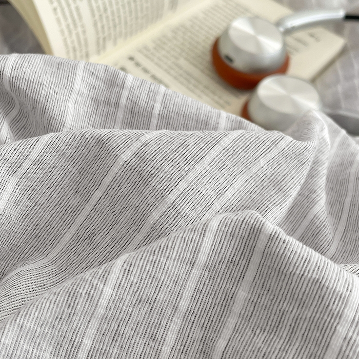 91家纺网 家纺一手货源 找家纺 优承佳生活馆 2026新款高克重无印风阳离子提花工艺三件套四件套单被套系列 （提供买家秀） 阳离子-清灰浅语