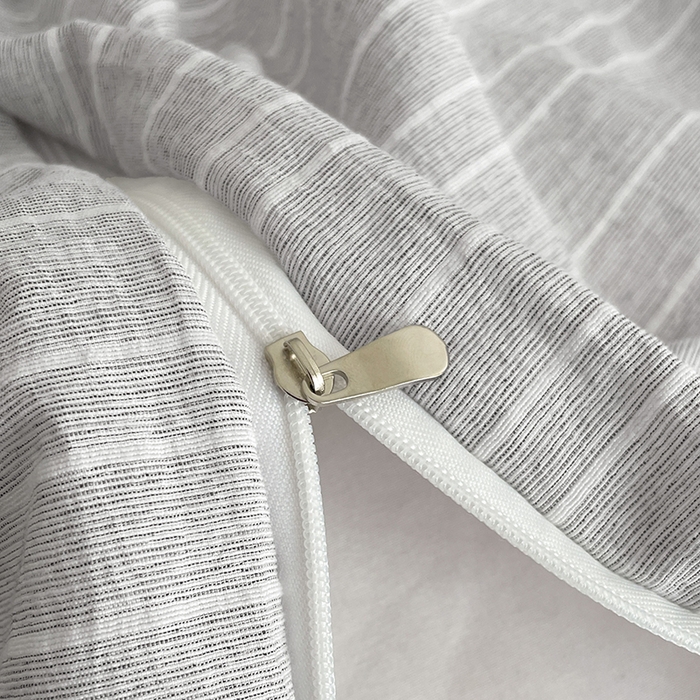 91家纺网 家纺一手货源 找家纺 优承佳生活馆 2026新款高克重无印风阳离子提花工艺三件套四件套单被套系列 （提供买家秀） 阳离子-清灰浅语