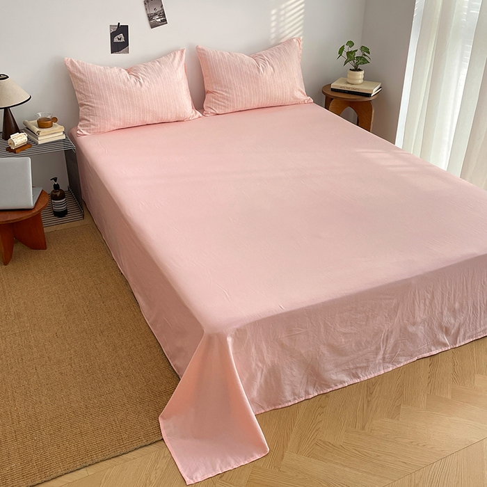 91家纺网 家纺一手货源 找家纺 优承佳生活馆 2026新款高克重无印风阳离子提花工艺三件套四件套单被套系列 （提供买家秀） 阳离子-樱花粉